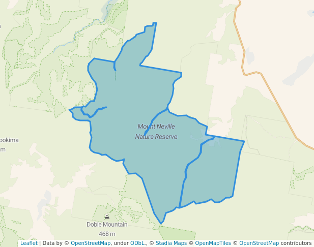 walking in Mount Neville Nature Reserve map in Six Mile Swamp