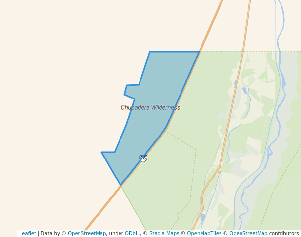 walking in Chupadera Wilderness map in Bingham