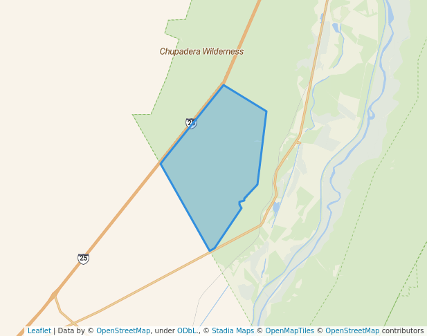 walking in Indian Well Wilderness map in Bingham