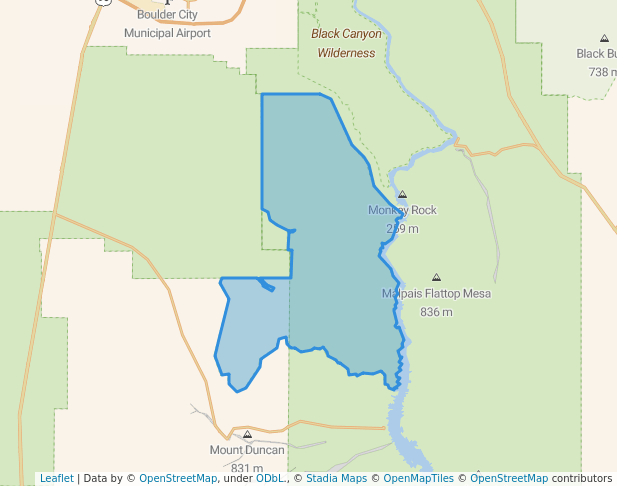 walking in Eldorado Wilderness map in COTTONWOOD CV