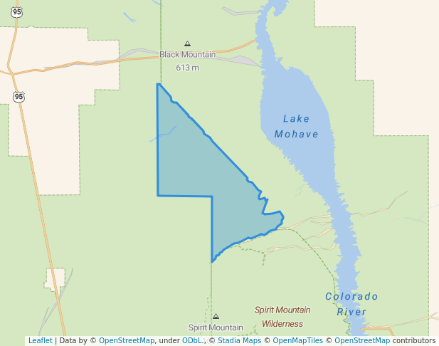 walking in Nellis Wash Wilderness map in COTTONWOOD CV