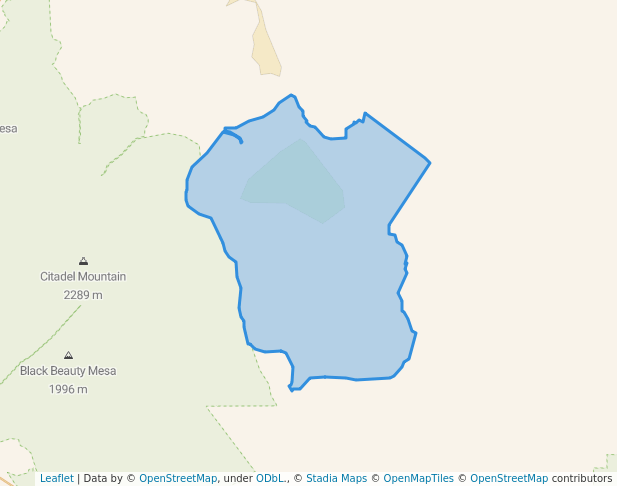 walking in The Wall Wilderness Study Area map in Tonopah