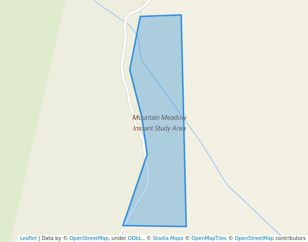 walking in Mountain Meadow Instant Study Area map in Tonopah