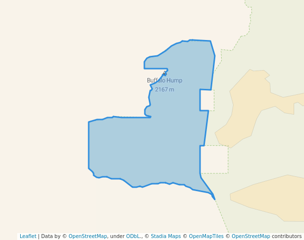 walking in Buffalo Hump Wilderness Study Area map in Eden