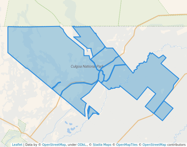 walking in Culgoa National Park map in Weilmoringle