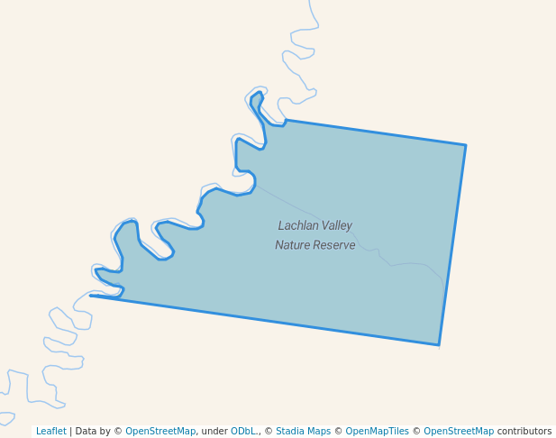walking in Lachlan Valley Nature Reserve map in Hay