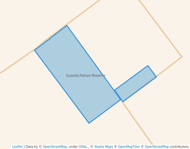walking in Quanda Nature Reserve map in Mulla