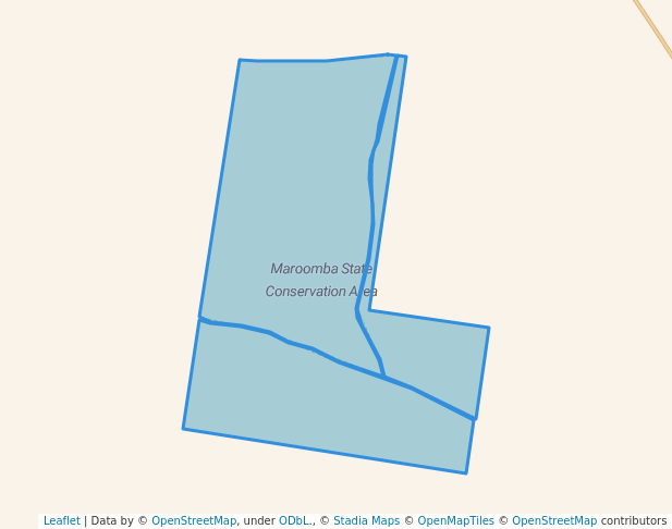 walking in Maroomba State Conservation Area map in Ashford