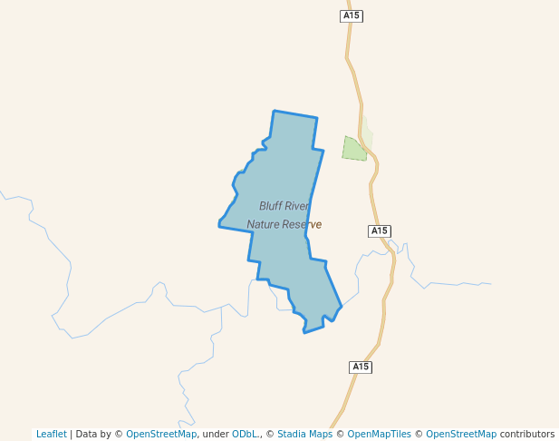 walking in Bluff River Nature Reserve map in Tenterfield