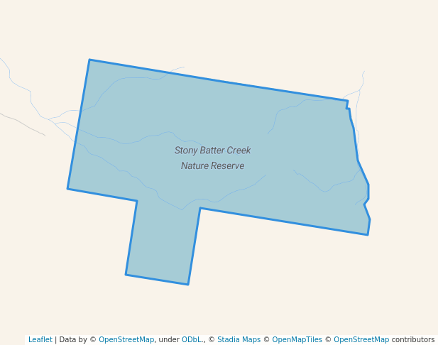 walking in Stony Batter Creek Nature Reserve map in Bundarra