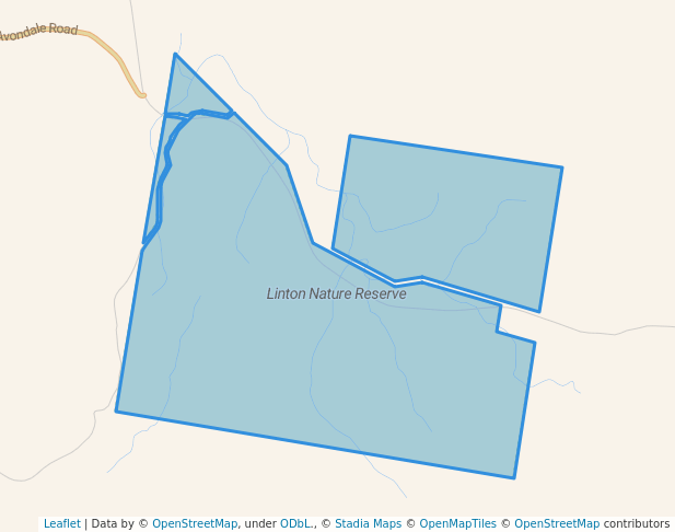 walking in Linton Nature Reserve map in Banoon