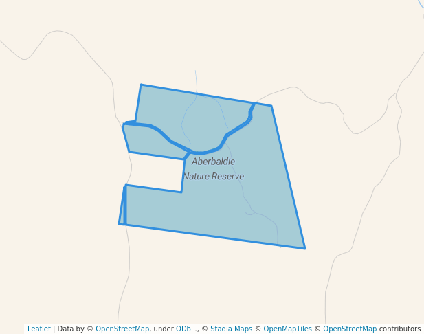 walking in Aberbaldie Nature Reserve map in Walcha