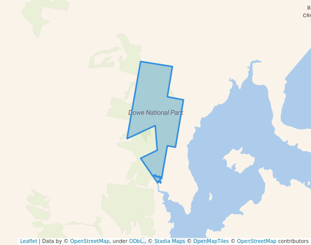 walking in Dowe National Park map in Klori