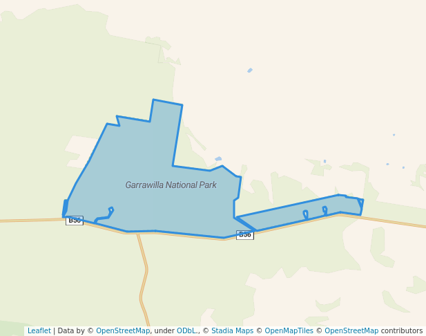 walking in Garrawilla National Park map in Nombi