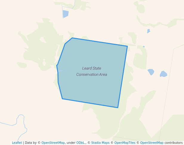 walking in Leard State Conservation Area map in Narrabri West