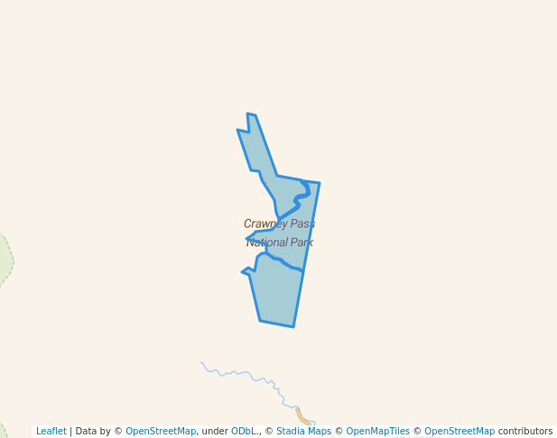 walking in Crawney Pass National Park map in Ardglen