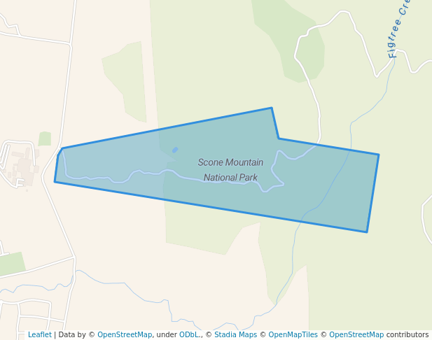 walking in Scone Mountain National Park map in Scone