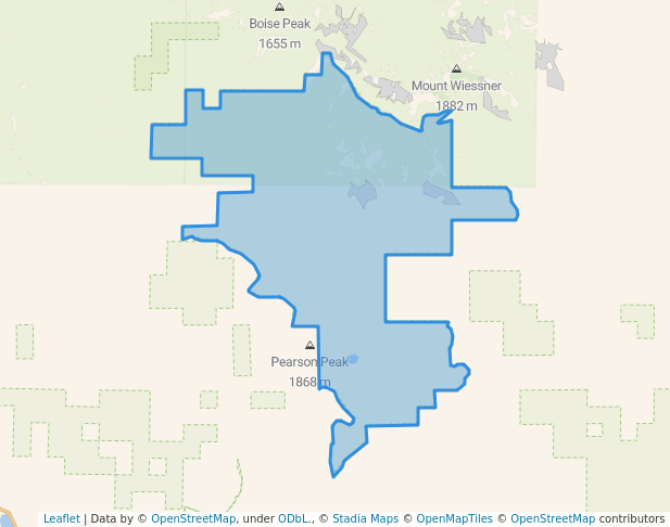walking in Crystal Lake Wilderness Study Area map in Saint Maries
