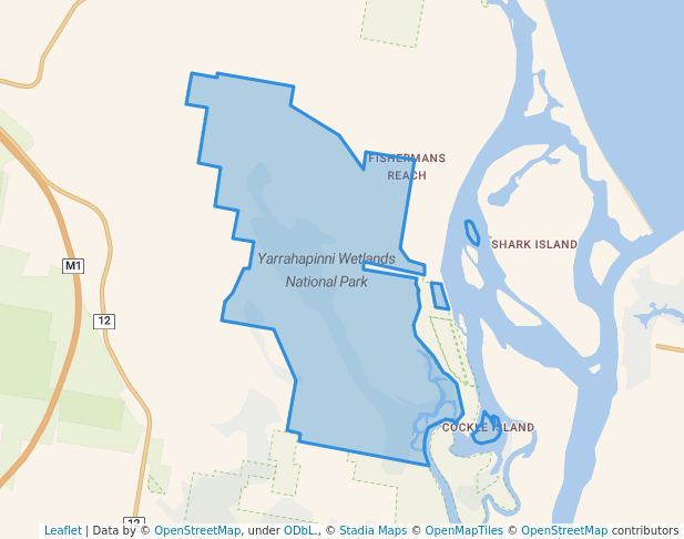 walking in Yarrahapinni Wetlands National Park map in Clybucca