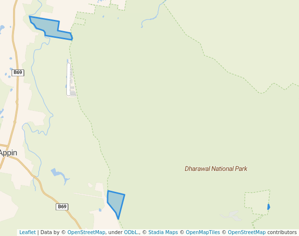 walking in Dharawal State Conservation Area map in Campbelltown North
