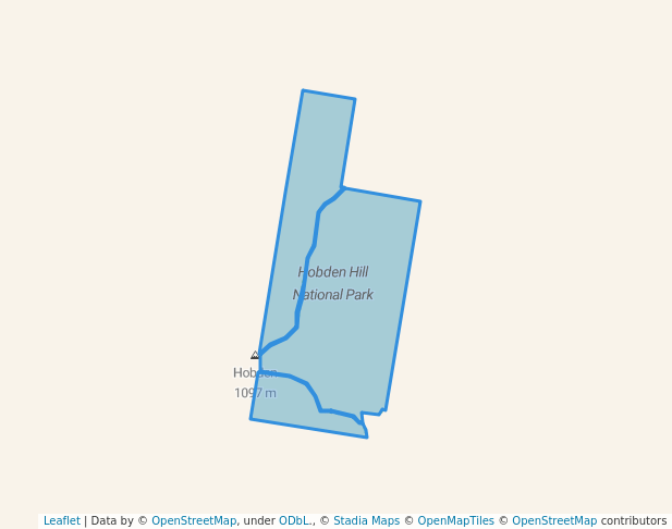walking in Hobden Hill National Park map in Banoon