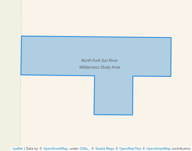 walking in North Fork Sun River Wilderness Study Area map in Choteau
