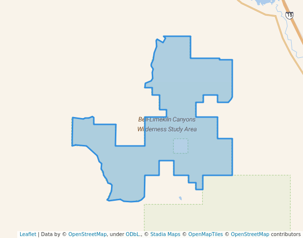 walking in Bell-Limekiln Canyons Wilderness Study Area map in Dillon