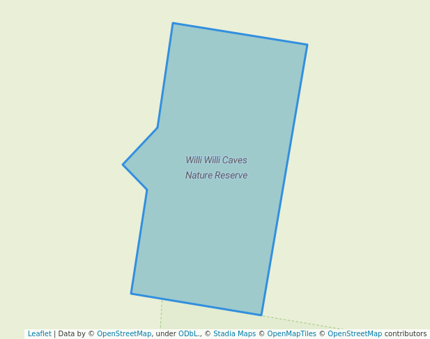 walking in Willi Willi Caves Nature Reserve map in Willi Willi