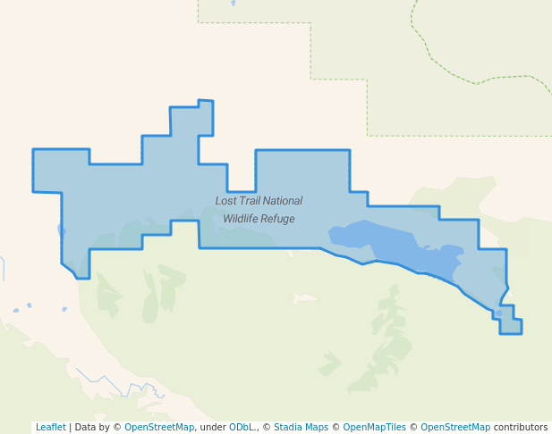 walking in Lost Trail National Wildlife Refuge map in Marion