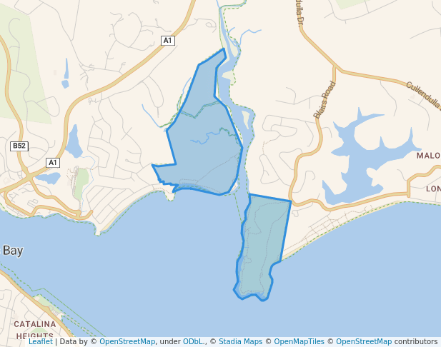 walking in Cullendulla Creek Nature Reserve map in Mogo