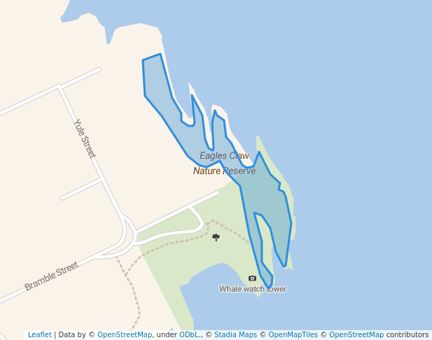 walking in Eagles Claw Nature Reserve map in Eden