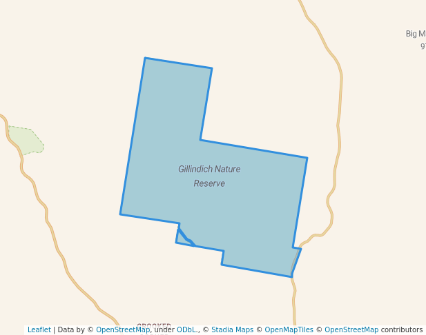 walking in Gillindich Nature Reserve map in Bigga