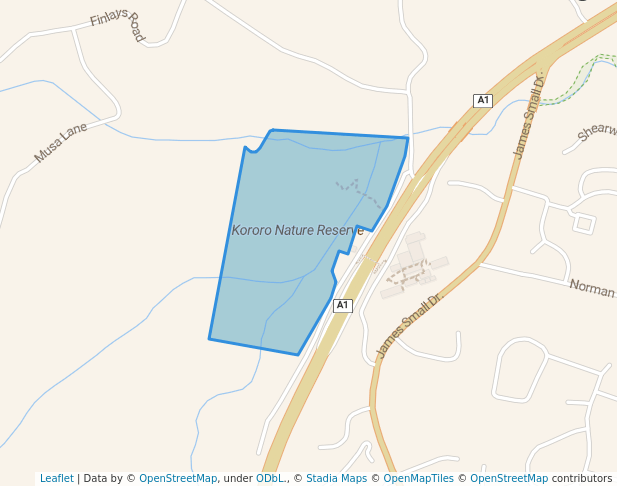 walking in Kororo Nature Reserve map in Bucca