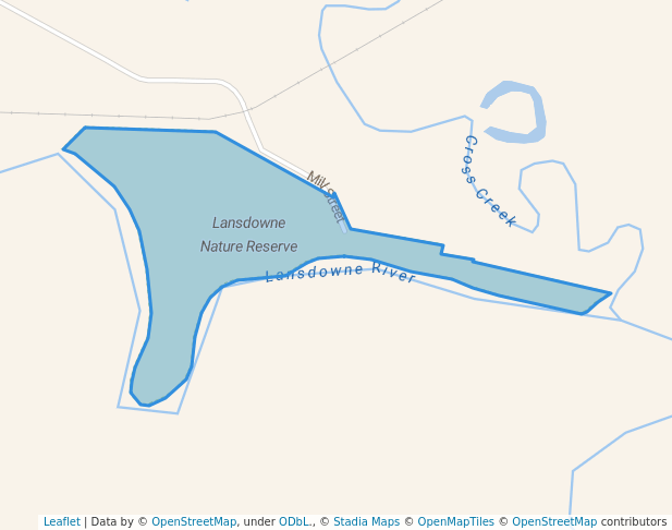 walking in Lansdowne Nature Reserve map in Croki