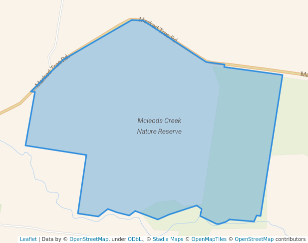 walking in Mcleods Creek Nature Reserve map in Gundaroo