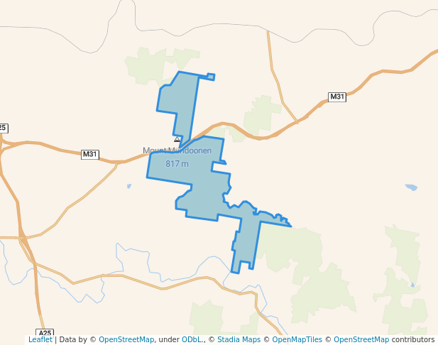 walking in Mundoonen Nature Reserve map in Manton