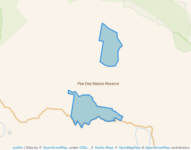 walking in Pee Dee Nature Reserve map in Comara