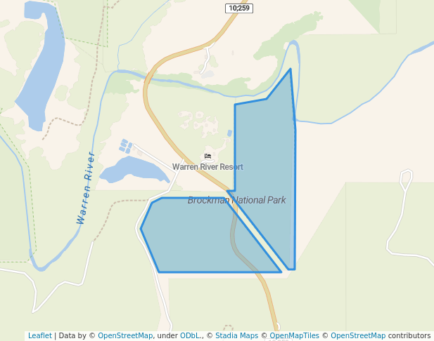 walking in Brockman National Park map in Meerup