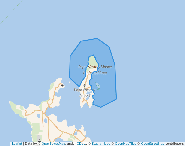 walking in Papa Westray Marine Protected Area map in Papa Westray