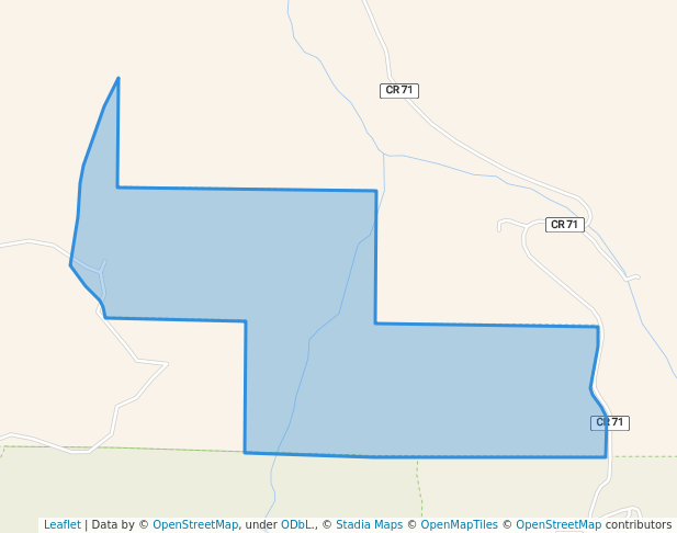 walking in Indian Creek Wilderness Study Area map in Prairie City