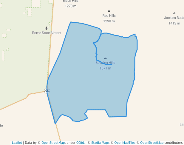 walking in Bowden Hills Wilderness Study Area map in South Mountain