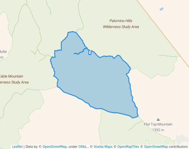 walking in Wildcat Canyon Wilderness Study Area map in South Mountain
