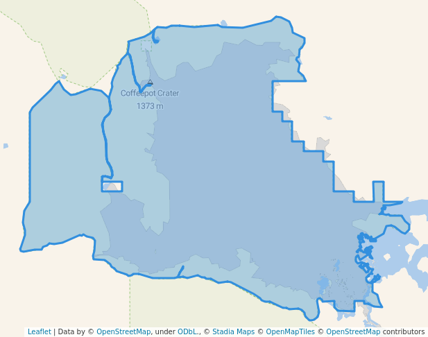 walking in Jordan Craters Wilderness Study Area map in South Mountain