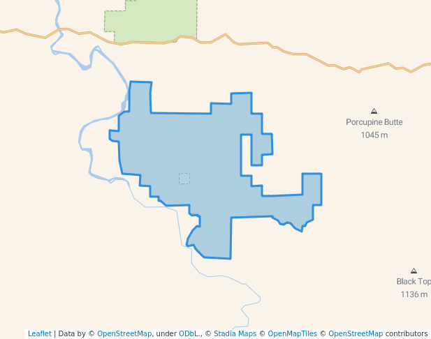 walking in Spring Basin Wilderness map in Mitchell