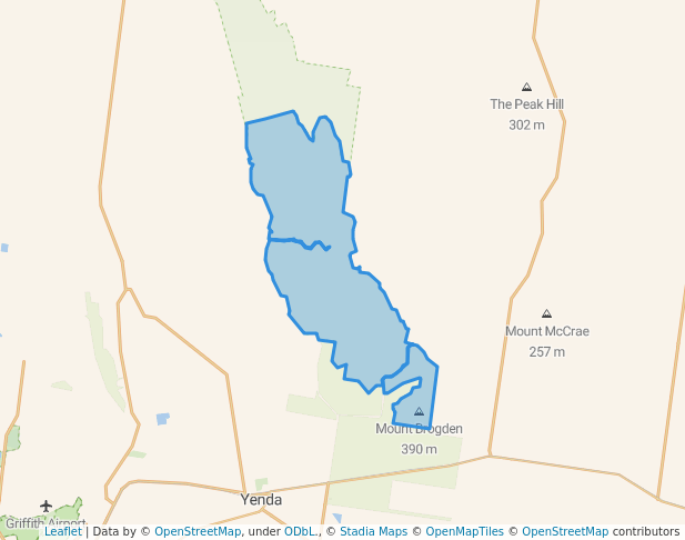 walking in Cocoparra National Park map in Myall Park