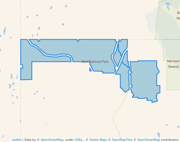 walking in Sturt National Park map in Broken Hill West