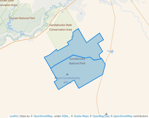 walking in Gundabooka National Park map in Gunderbooka
