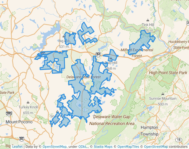 Delaware State Forest in Lords Valley | Map and Routes