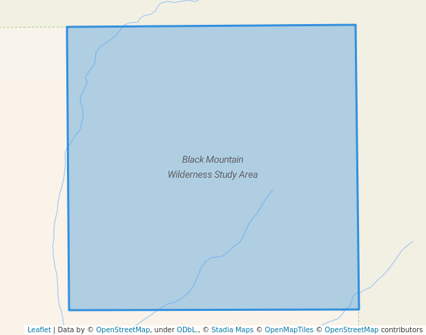 walking in Black Mountain Wilderness Study Area map in Creston