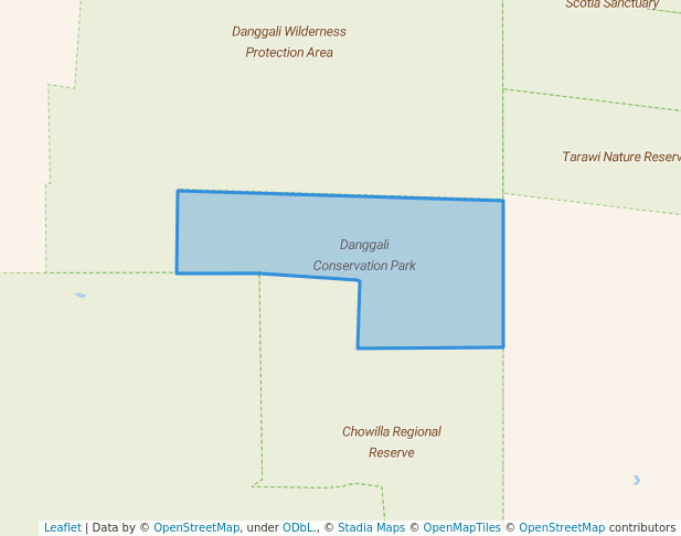 walking in Danggali Conservation Park map in Danggali